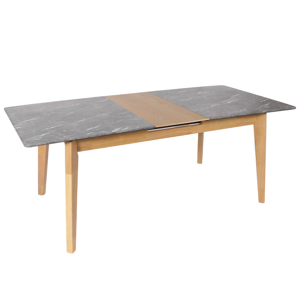Esszimmertisch Esstisch ausziehbar 160-200x90cm Marmoroptik helle Beine