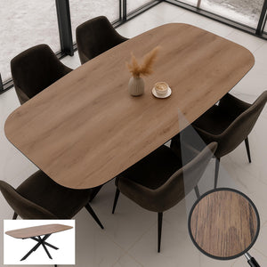 Esszimmertisch Esstisch MDF Metall 200x100cm Walnuss-Optik