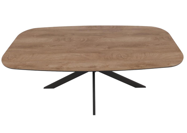 Esszimmertisch Esstisch MDF Metall 200x100cm Walnuss-Optik
