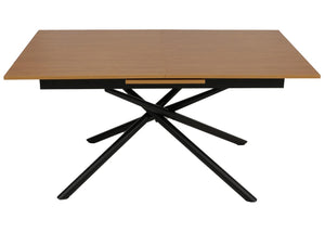 Esszimmertisch Ausziehtisch Esstisch Eisen MDF 160-200x90cm Walnuss-Optik