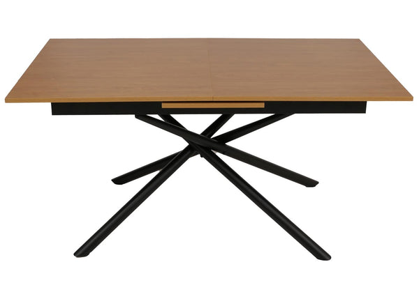 Esszimmertisch Ausziehtisch Esstisch Eisen MDF 160-200x90cm Walnuss-Optik