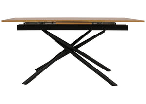 Esszimmertisch Ausziehtisch Esstisch Eisen MDF 160-200x90cm Walnuss-Optik