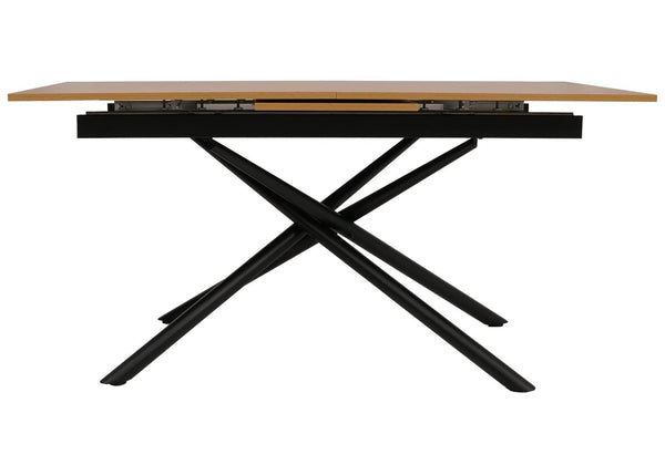 Esszimmertisch Ausziehtisch Esstisch Eisen MDF 160-200x90cm Walnuss-Optik