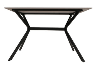 Esszimmertisch Esstisch Sinterstein Metall 120cm Marmor-Optik grau