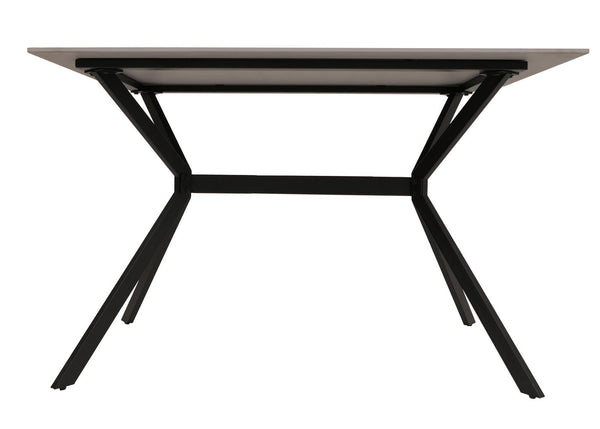 Esszimmertisch Esstisch Sinterstein Metall 120cm Marmor-Optik grau