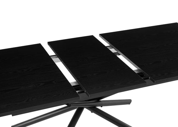 Esszimmertisch Ausziehtisch Esstisch Eisen MDF 160-200x90cm Stein-Optik schwarz