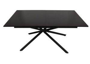 Esszimmertisch Ausziehtisch Esstisch Eisen MDF 160-200x90cm Stein-Optik schwarz