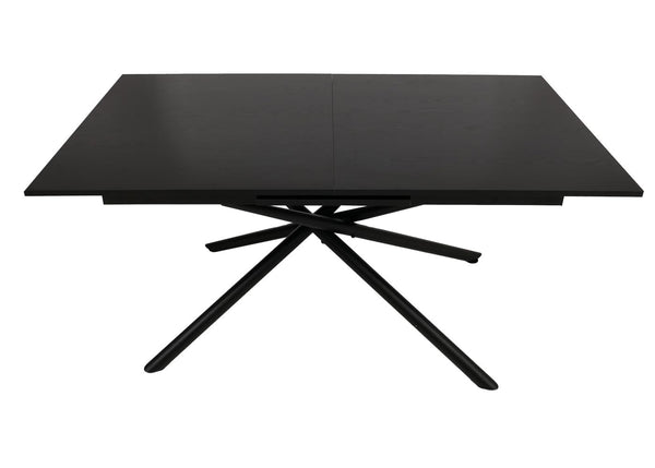 Esszimmertisch Ausziehtisch Esstisch Eisen MDF 160-200x90cm Stein-Optik schwarz