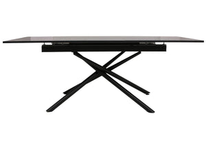 Esszimmertisch Ausziehtisch Esstisch Eisen MDF 160-200x90cm Stein-Optik schwarz
