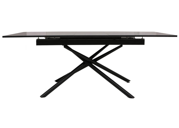 Esszimmertisch Ausziehtisch Esstisch Eisen MDF 160-200x90cm Stein-Optik schwarz