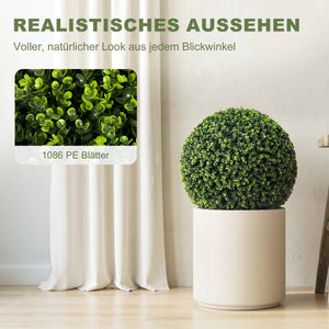 Eukalyptuskugeln künstlich UV-beständig 2er-Set für aussen 52cm