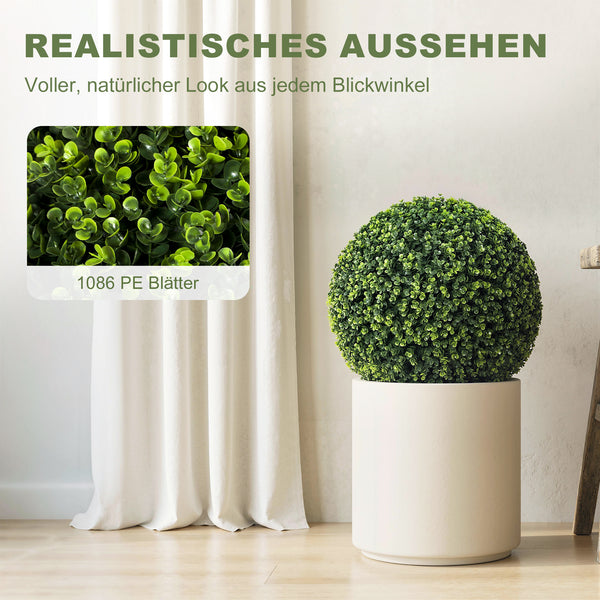 Eukalyptuskugeln künstlich UV-beständig 2er-Set für aussen 52cm