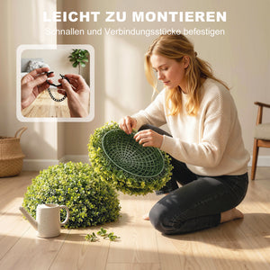 Eukalyptuskugeln künstlich UV-beständig 2er-Set für aussen 52cm