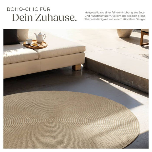 Woven rug Vibe made from jute and plastic fibers