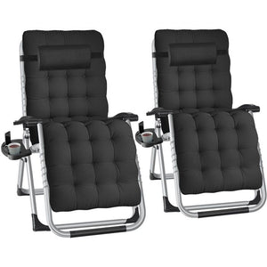2er Set Sonnenliege Cloud schwarz 2er Set