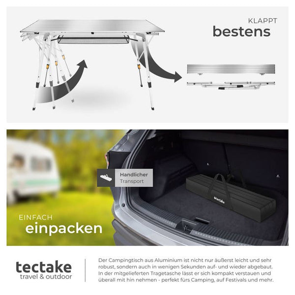 Campingtisch Bastian silber