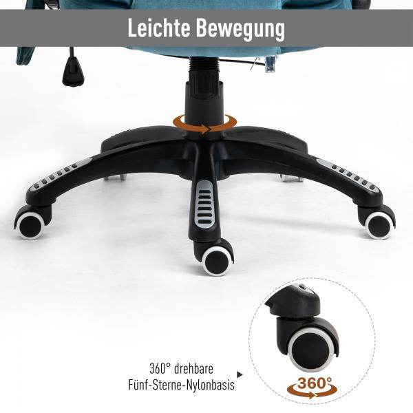 Massagesessel Chefsessel Gamingstuhl Drehstuhl Massagebürostuhl Blau