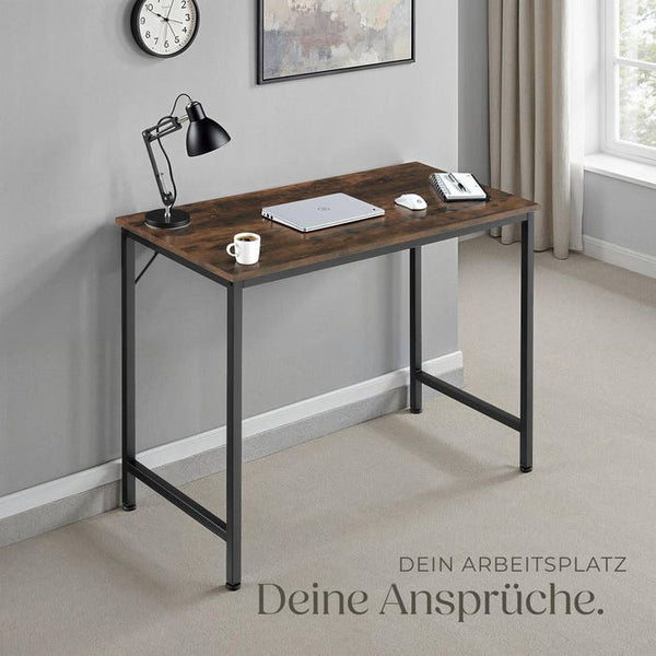 Schreibtisch Jenkins Industrial Holz dunkel, rustikal 140 cm