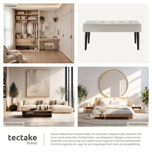 Sitzbank Glora Samtoptik taupe