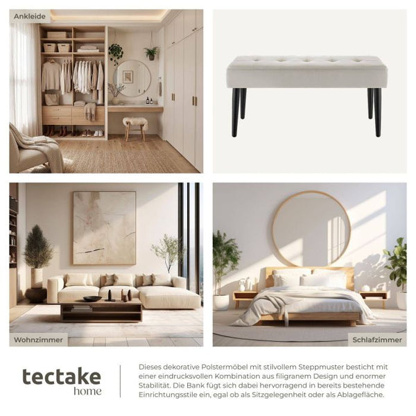 Sitzbank Glora Samtoptik taupe