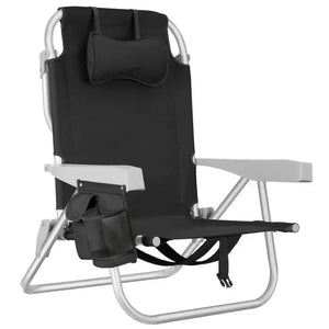 Aluminium Strandstuhl Coral schwarz pro Stück