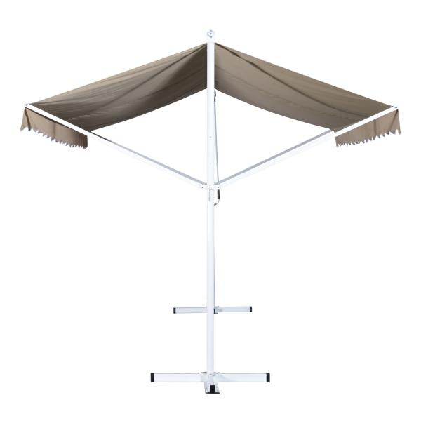 Standmarkise Gartenmarkise mit Faltarm Creme 3m x 3m