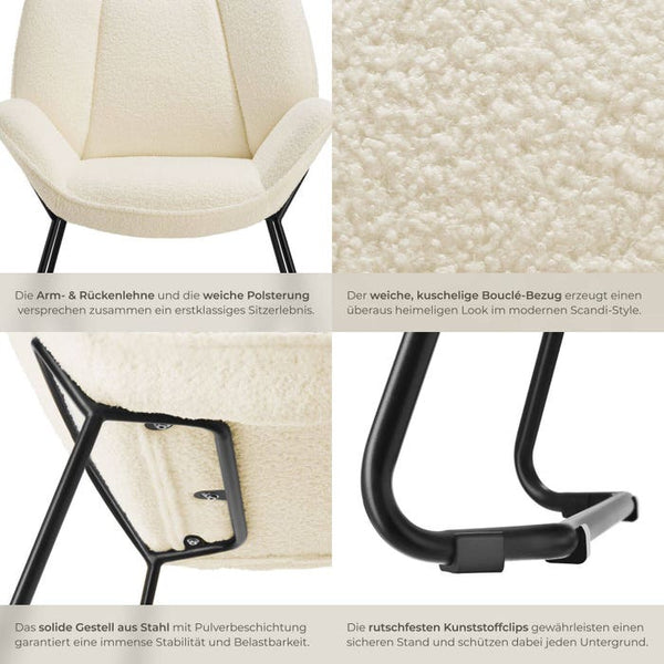 Sessel Kjeld creme-weiss