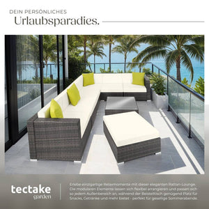 Rattan Loungeset Marbella - grau