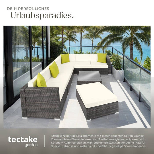 Rattan Loungeset Marbella - grau
