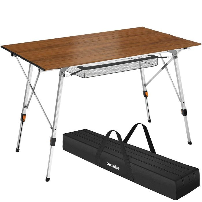 Aluminium Campingtisch Bastian Holzoptik