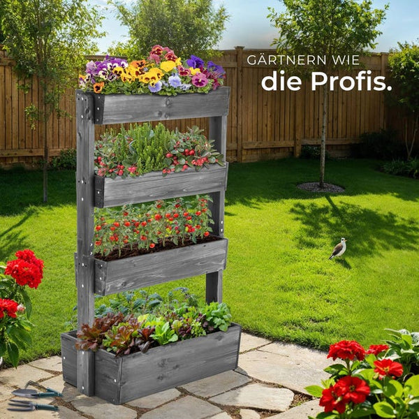 Vertikalbeet Flora grau 85 x 45 x 140 cm