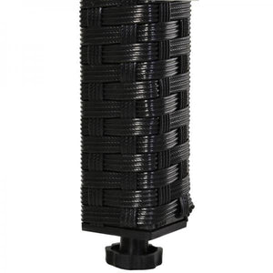 5-teilige Polyrattan Sitzgruppe Essgruppe Gartenset Garnitur mit Kissen Schwarz