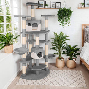 Kratzbaum Nelly 204cm grau/weiss