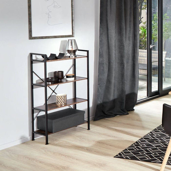 Regal Leeds Industrial Holz dunkel, rustikal