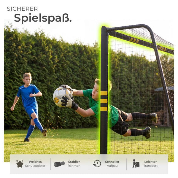 Fussballtor Harry wetterfest schwarz 244 x 86 x 164 cm