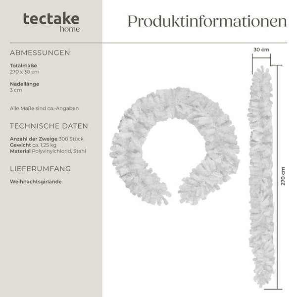 Weihnachtsgirlande weiss