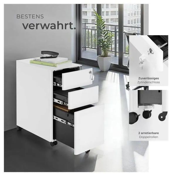 Aktenrollschrank Parvus weiss