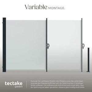 Seitenmarkise grau 300 x 180 cm