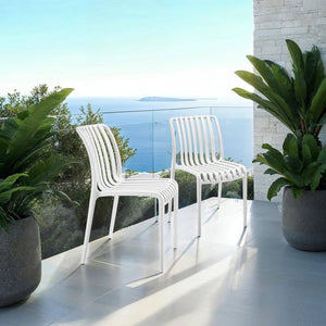Gartenstühle Alcudia creme 4er Set