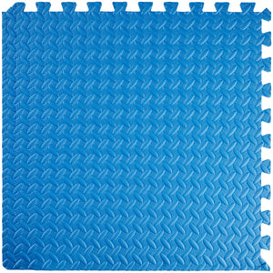 Floor protection mat, 12-piece set, blue