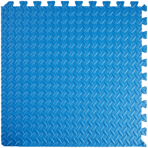Floor protection mat, 12-piece set, blue