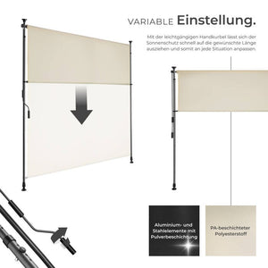 Klemmmarkise Taija beige 150 x 310 cm