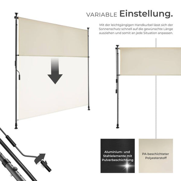 Klemmmarkise Taija beige 150 x 310 cm