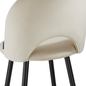 Barstuhl Sachel creme/schwarz 6er Set