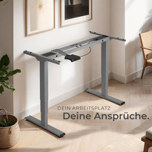Telaio per tavolo Twain, regolabile in altezza, 110-168x60x60-125cm, grigio