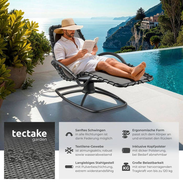 Gartenliege Toulon grau 2er Set