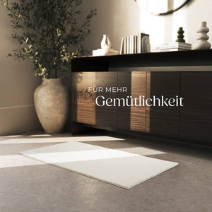 Tapis à poils courts Soft Zone crème 60 x 110 cm 