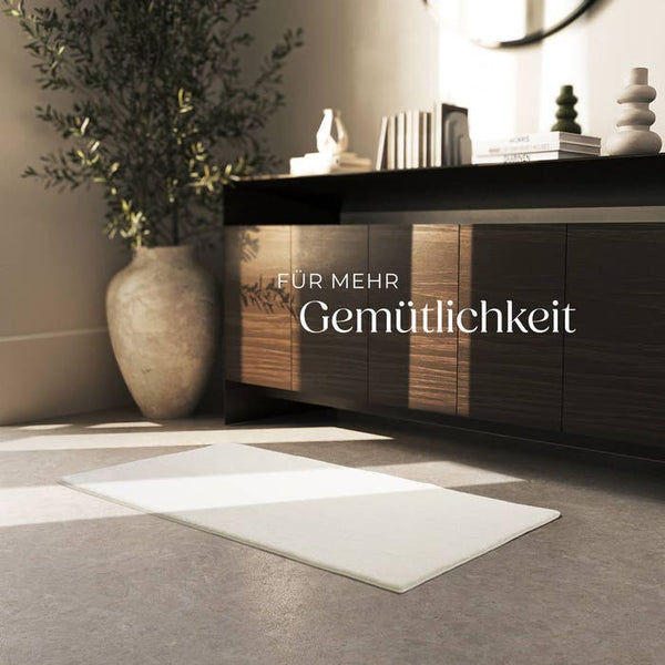Tapis à poils courts Soft Zone crème 60 x 110 cm 