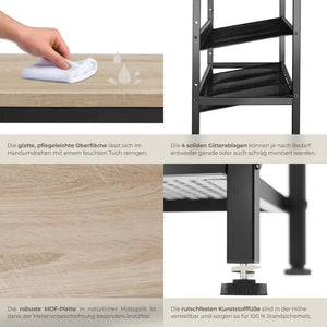 Schuhregal Bournemouth Industrial Holz hell, Eiche Sonoma 75,5 x 30,5 x 85,5 cm