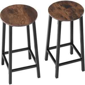 Set Barhocker Corby Industrial Holz dunkel, rustikal 4er Set